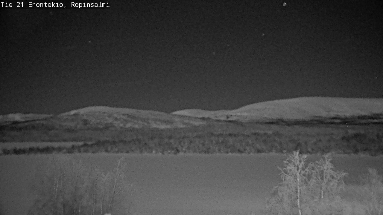 Weather Camera Image Road 21 Enontekiö, Ropinsalmi, Enontekiö, Lappi