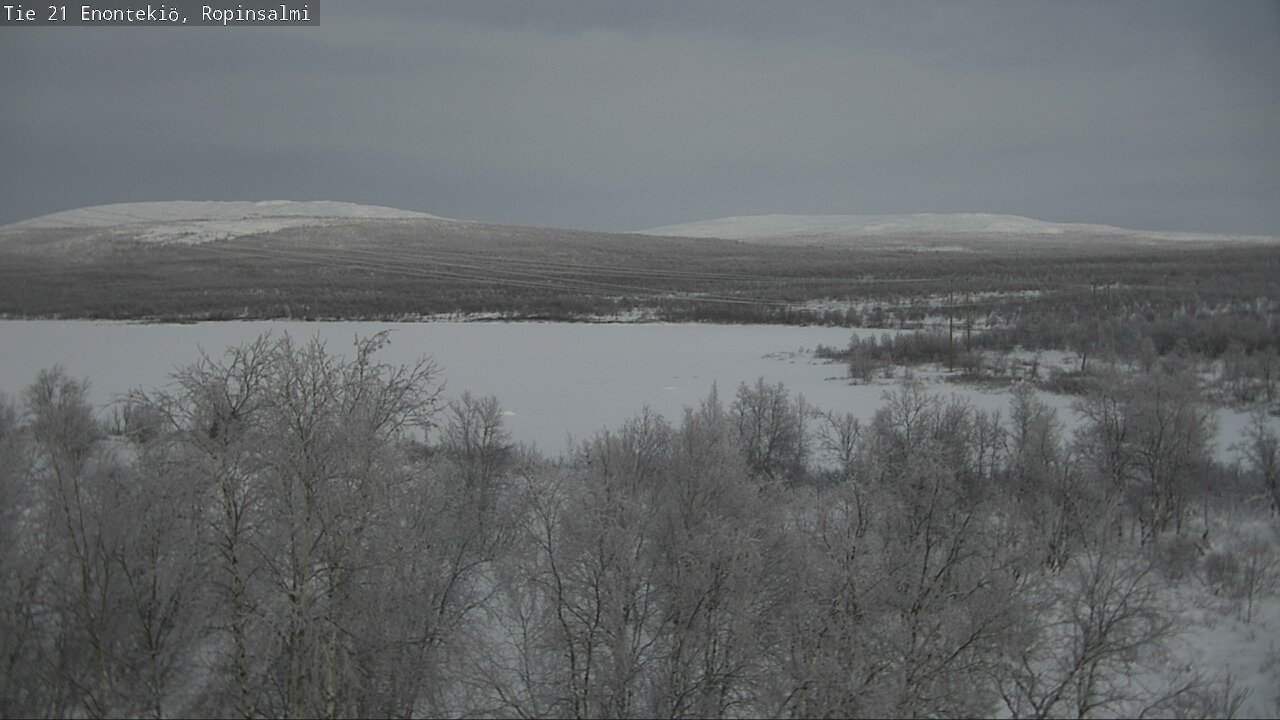 Weather Camera Image Väg 21 Enontekiö, Ropinsalmi, Enontekiö, Lappi