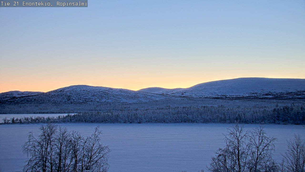 Weather Camera Image Road 21 Enontekiö, Ropinsalmi, Enontekiö, Lappi