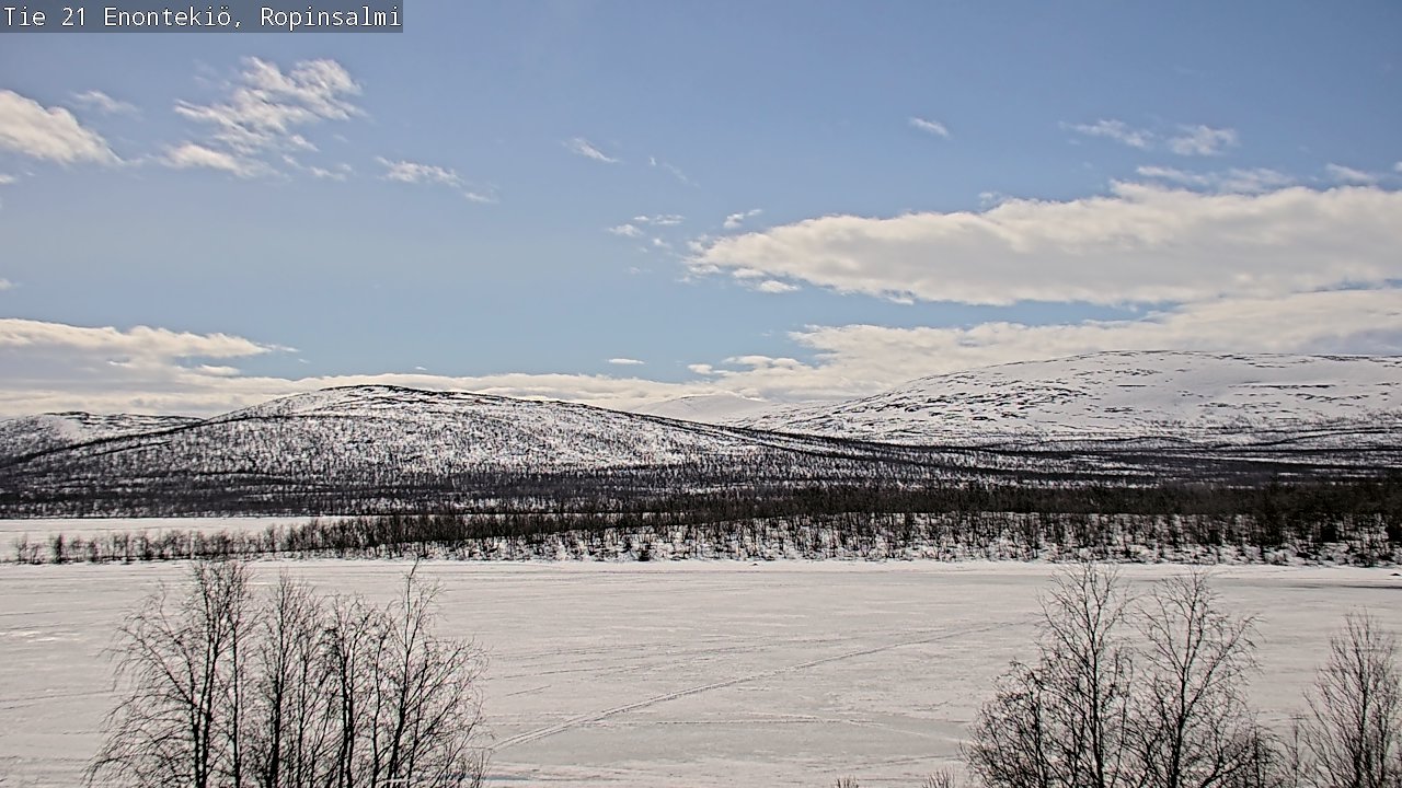 Weather Camera Image Road 21 Enontekiö, Ropinsalmi, Enontekiö, Lappi