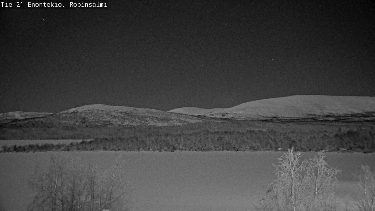 Weather Camera Image Road 21 Enontekiö, Ropinsalmi, Enontekiö, Lappi