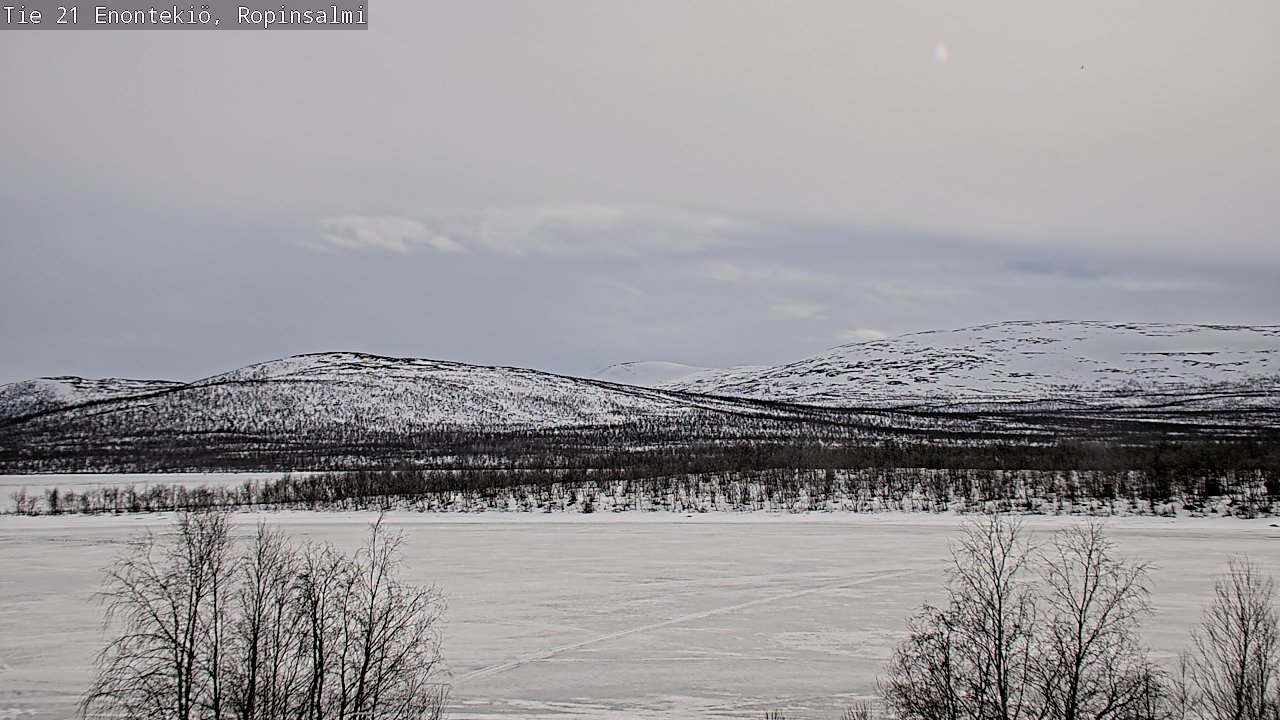 Weather Camera Image Road 21 Enontekiö, Ropinsalmi, Enontekiö, Lappi