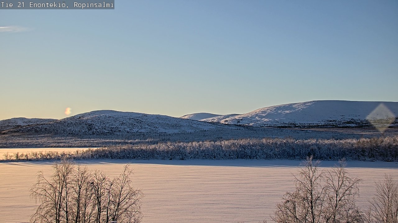 Weather Camera Image Road 21 Enontekiö, Ropinsalmi, Enontekiö, Lappi