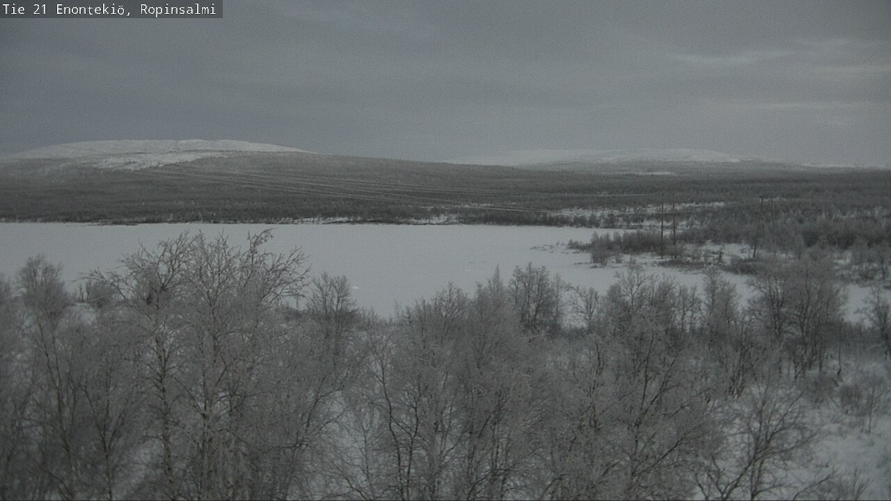 Weather Camera Image Väg 21 Enontekiö, Ropinsalmi, Enontekiö, Lappi