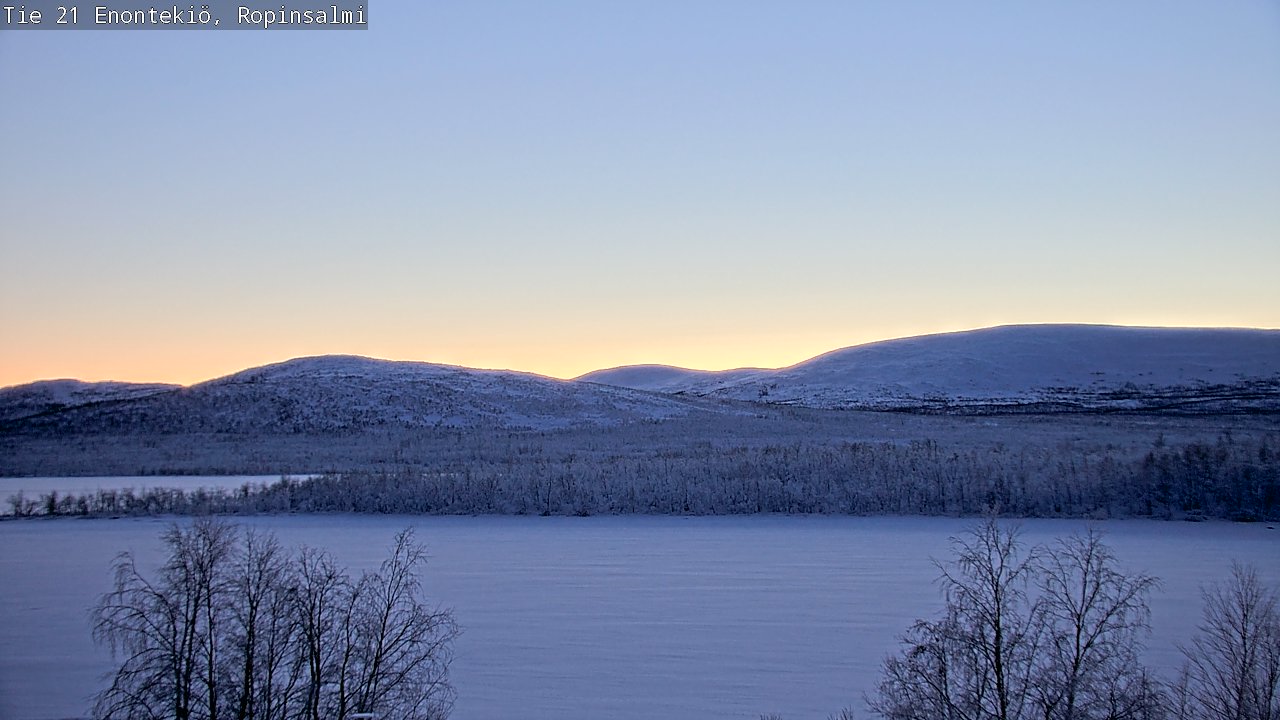 Weather Camera Image Road 21 Enontekiö, Ropinsalmi, Enontekiö, Lappi