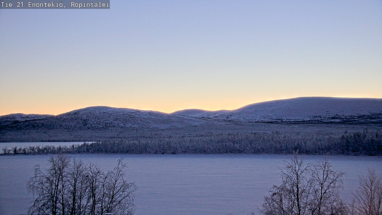 Weather Camera Image Road 21 Enontekiö, Ropinsalmi, Enontekiö, Lappi