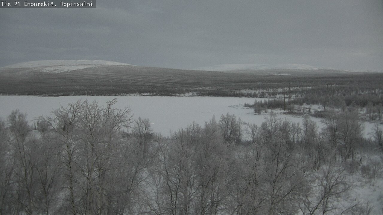 Weather Camera Image Väg 21 Enontekiö, Ropinsalmi, Enontekiö, Lappi