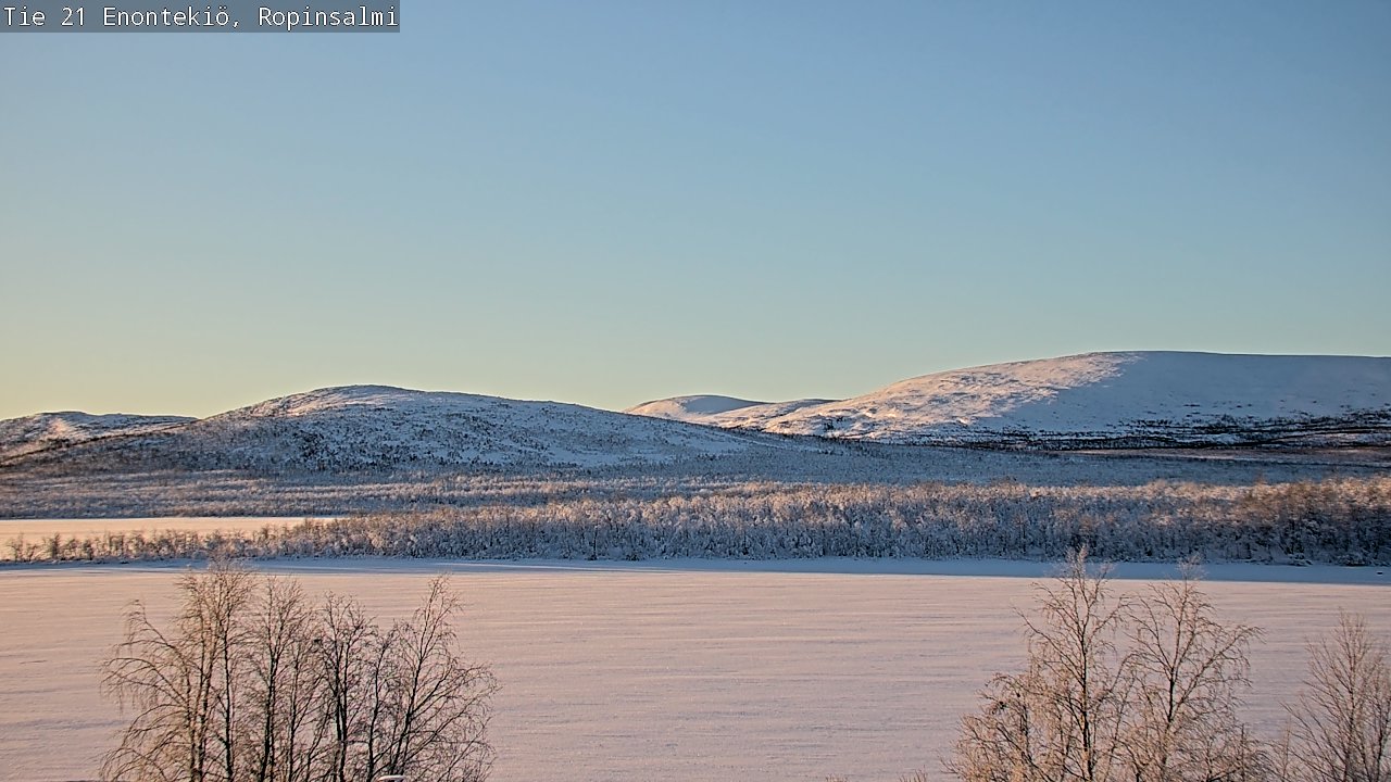 Weather Camera Image Road 21 Enontekiö, Ropinsalmi, Enontekiö, Lappi