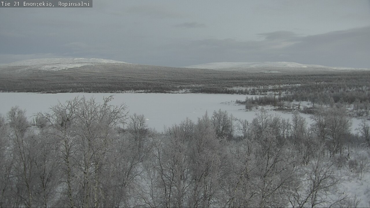 Weather Camera Image Väg 21 Enontekiö, Ropinsalmi, Enontekiö, Lappi