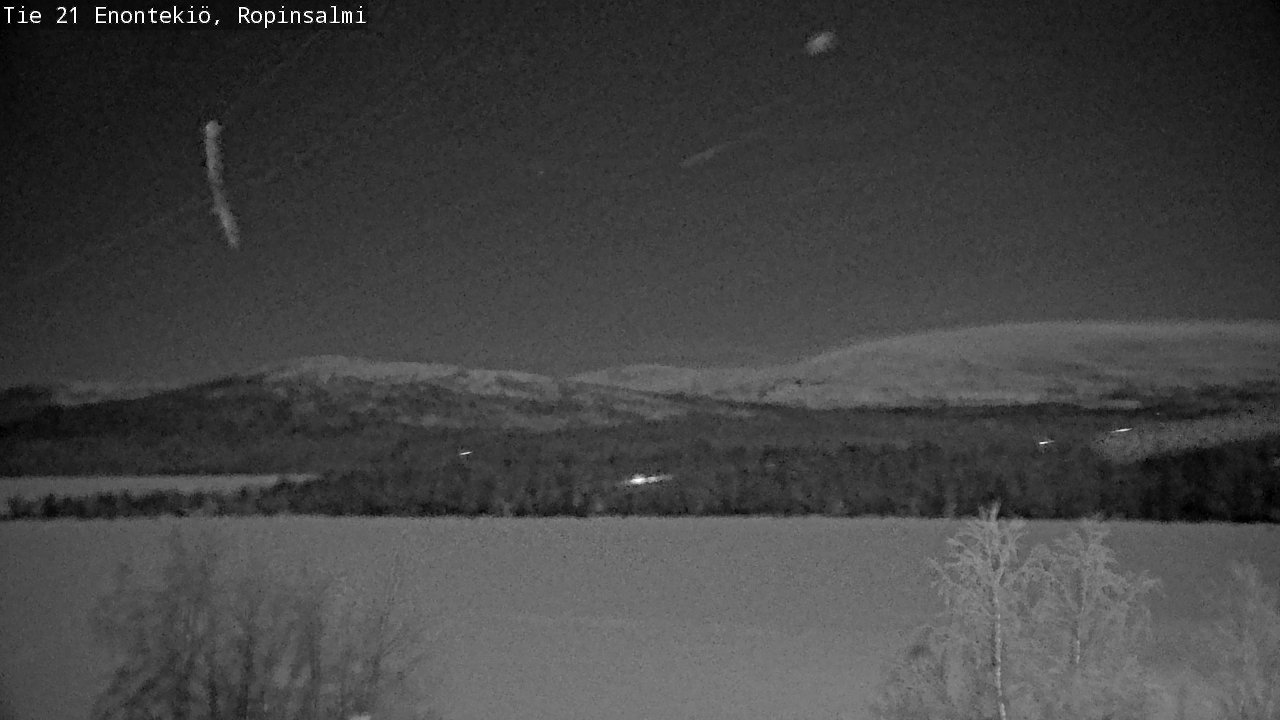 Weather Camera Image Väg 21 Enontekiö, Ropinsalmi, Enontekiö, Lappi