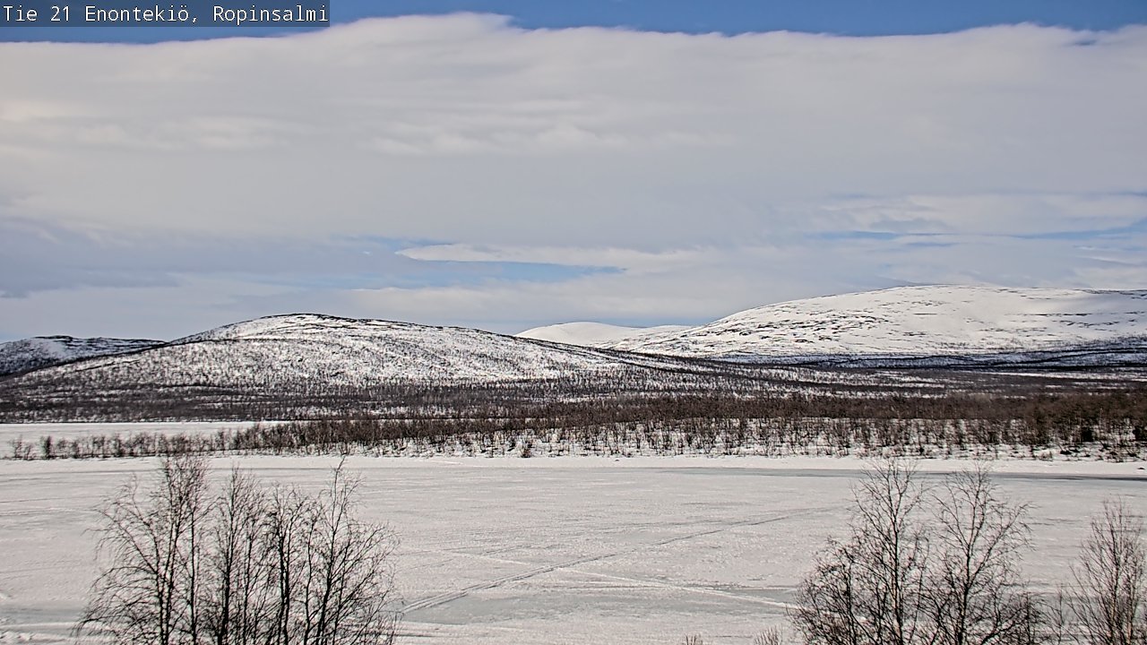 Weather Camera Image Road 21 Enontekiö, Ropinsalmi, Enontekiö, Lappi