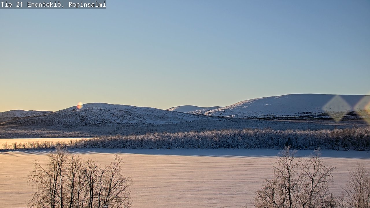 Weather Camera Image Road 21 Enontekiö, Ropinsalmi, Enontekiö, Lappi