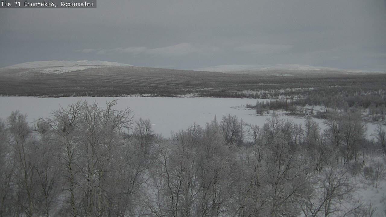 Weather Camera Image Väg 21 Enontekiö, Ropinsalmi, Enontekiö, Lappi
