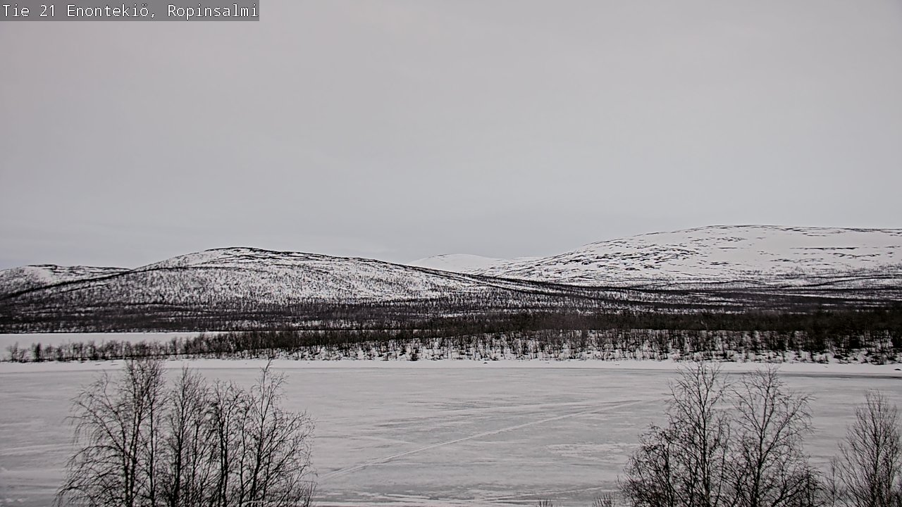 Weather Camera Image Väg 21 Enontekiö, Ropinsalmi, Enontekiö, Lappi