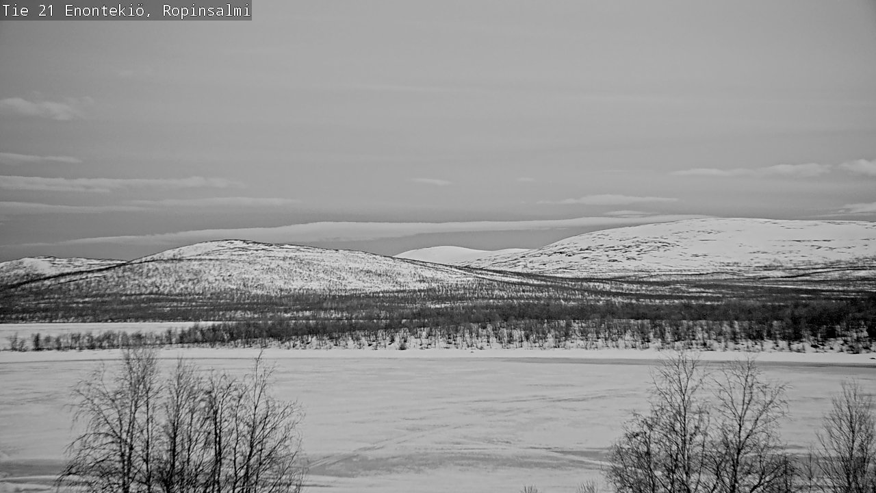 Weather Camera Image Road 21 Enontekiö, Ropinsalmi, Enontekiö, Lappi