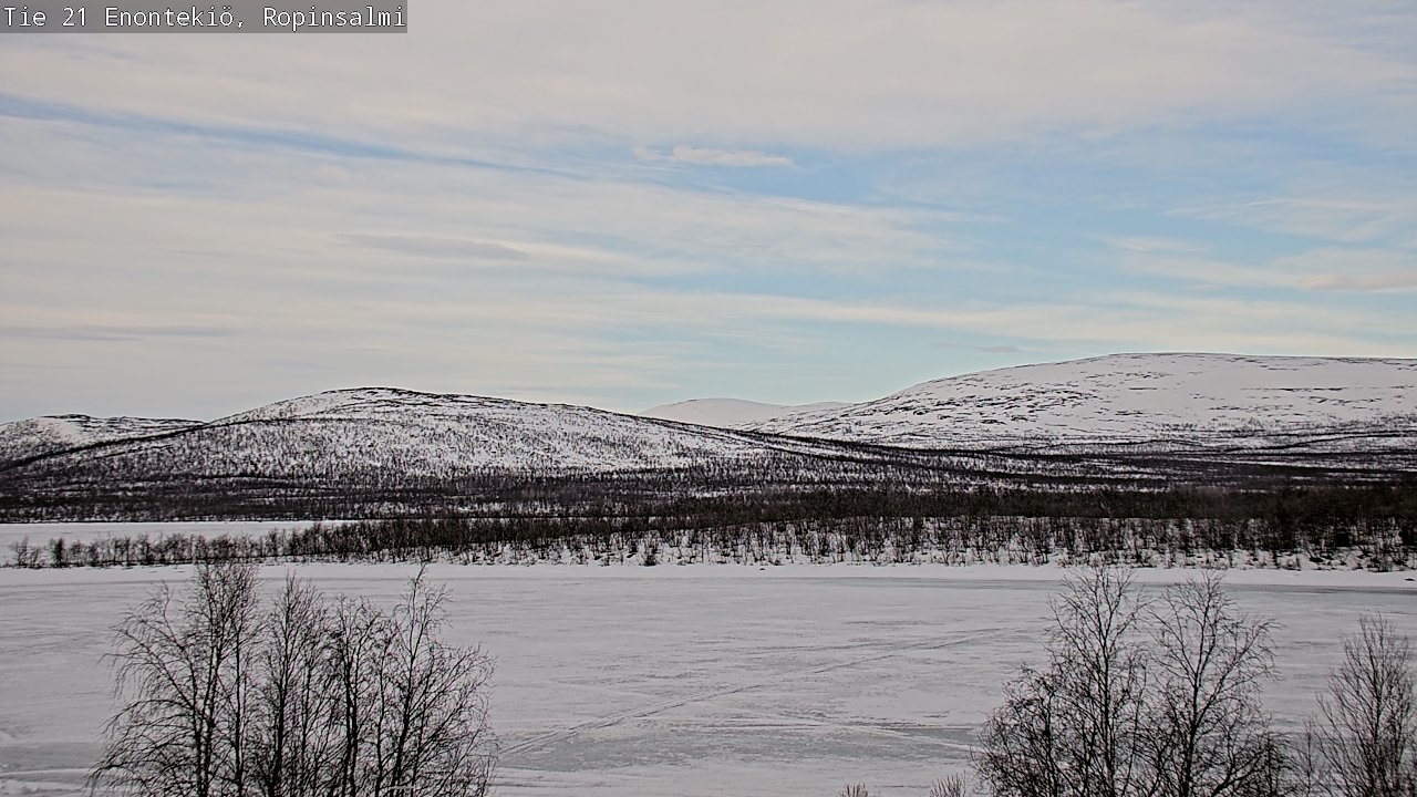 Weather Camera Image Road 21 Enontekiö, Ropinsalmi, Enontekiö, Lappi