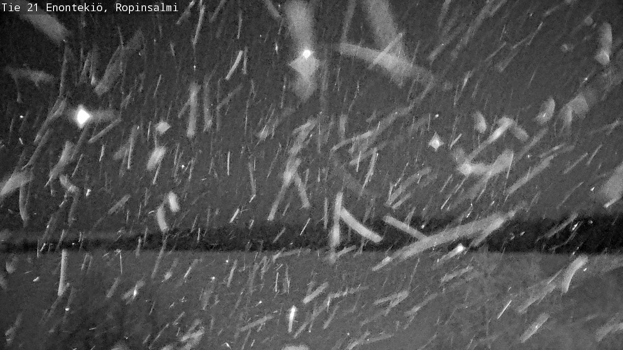 Weather Camera Image Väg 21 Enontekiö, Ropinsalmi, Enontekiö, Lappi