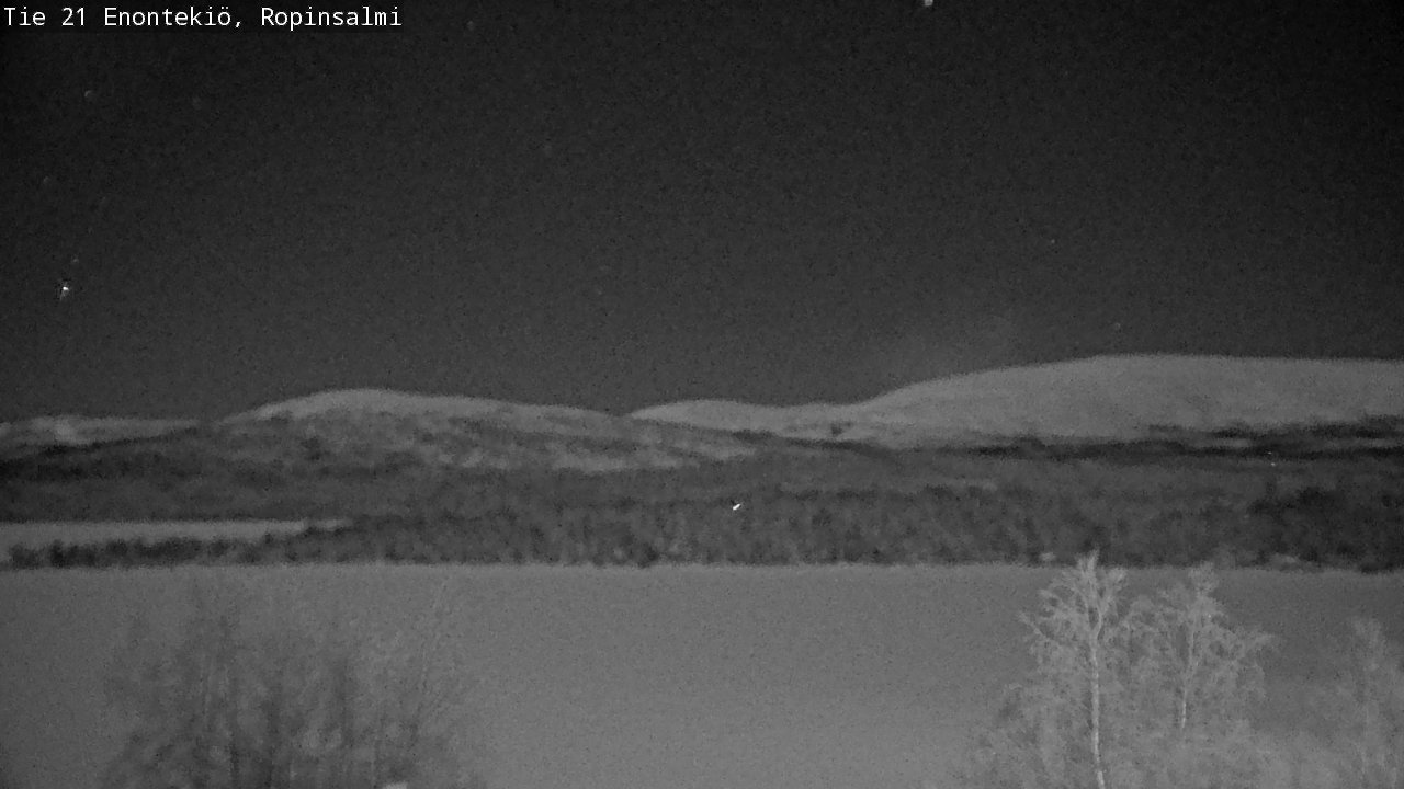 Weather Camera Image Road 21 Enontekiö, Ropinsalmi, Enontekiö, Lappi
