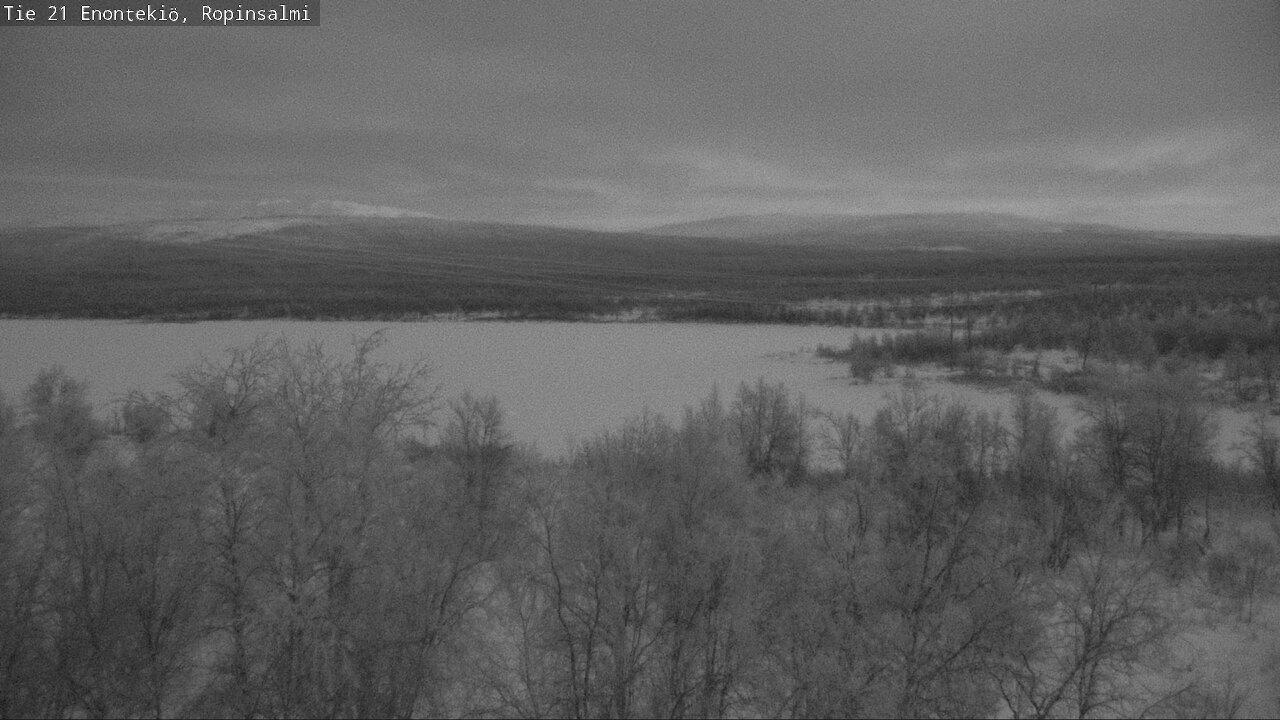 Weather Camera Image Väg 21 Enontekiö, Ropinsalmi, Enontekiö, Lappi