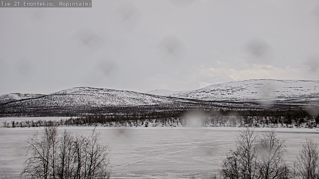 Weather Camera Image Road 21 Enontekiö, Ropinsalmi, Enontekiö, Lappi