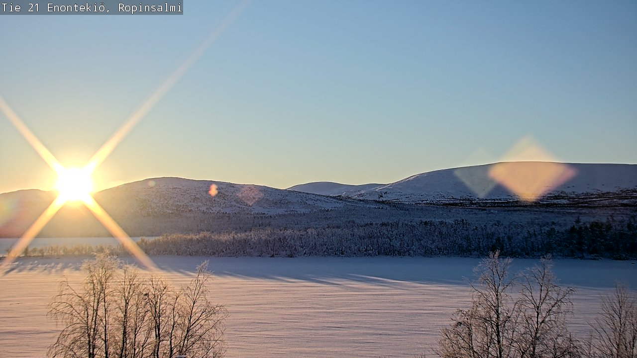 Weather Camera Image Road 21 Enontekiö, Ropinsalmi, Enontekiö, Lappi