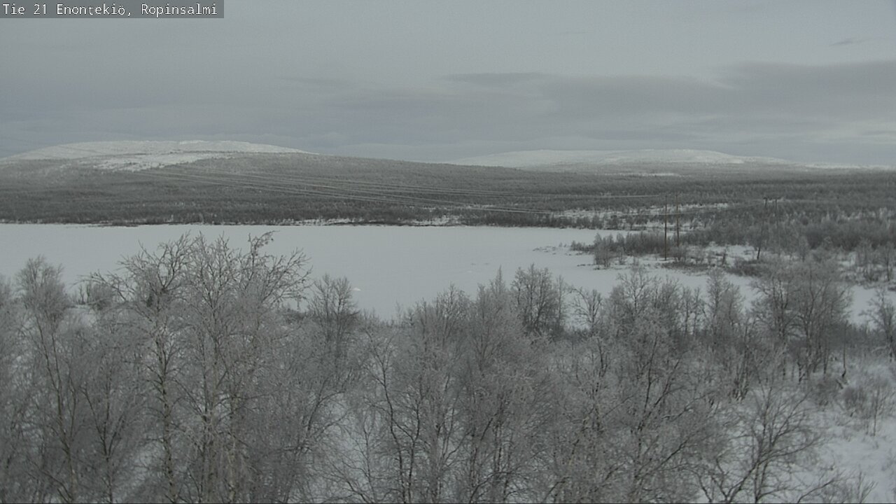 Weather Camera Image Väg 21 Enontekiö, Ropinsalmi, Enontekiö, Lappi