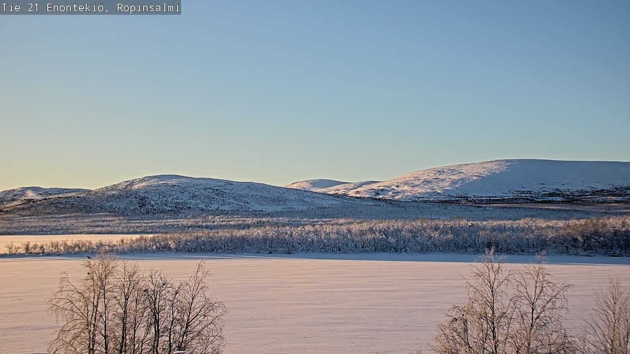 Weather Camera Image Road 21 Enontekiö, Ropinsalmi, Enontekiö, Lappi