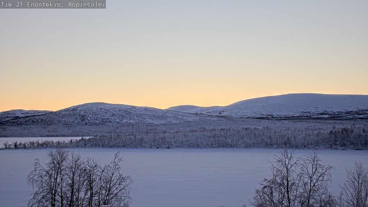 Weather Camera Image Road 21 Enontekiö, Ropinsalmi, Enontekiö, Lappi