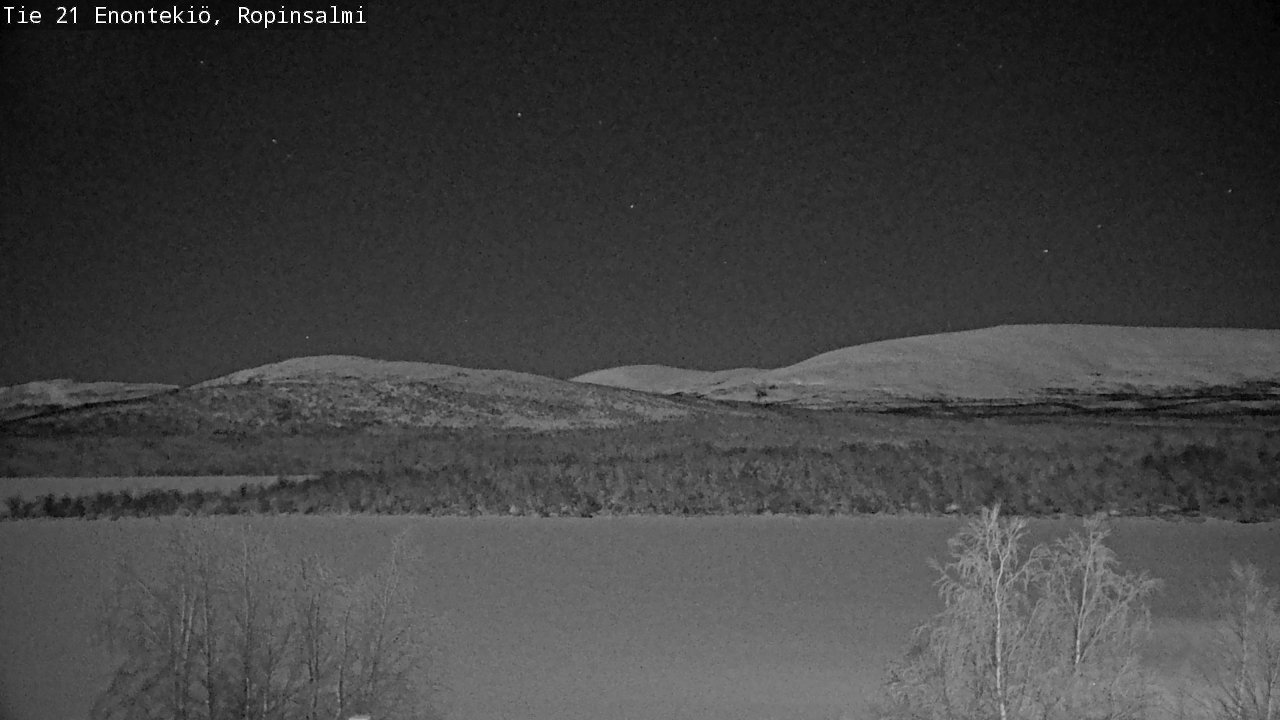 Weather Camera Image Road 21 Enontekiö, Ropinsalmi, Enontekiö, Lappi