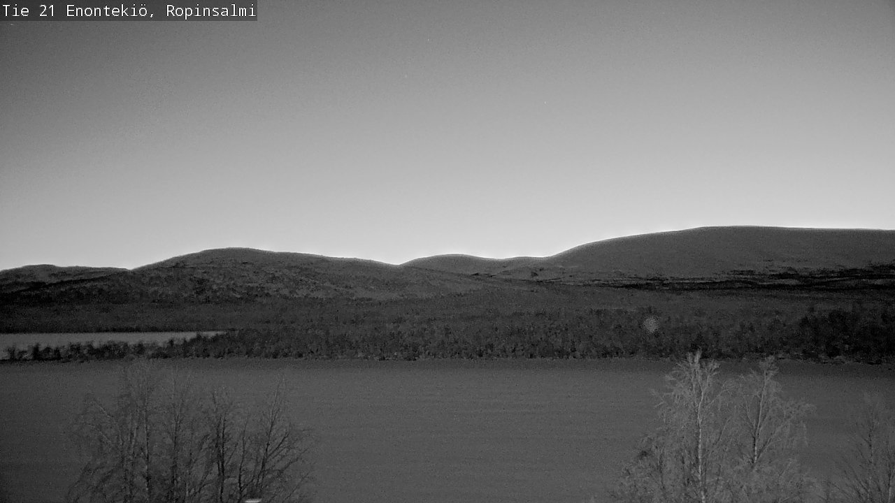 Weather Camera Image Road 21 Enontekiö, Ropinsalmi, Enontekiö, Lappi