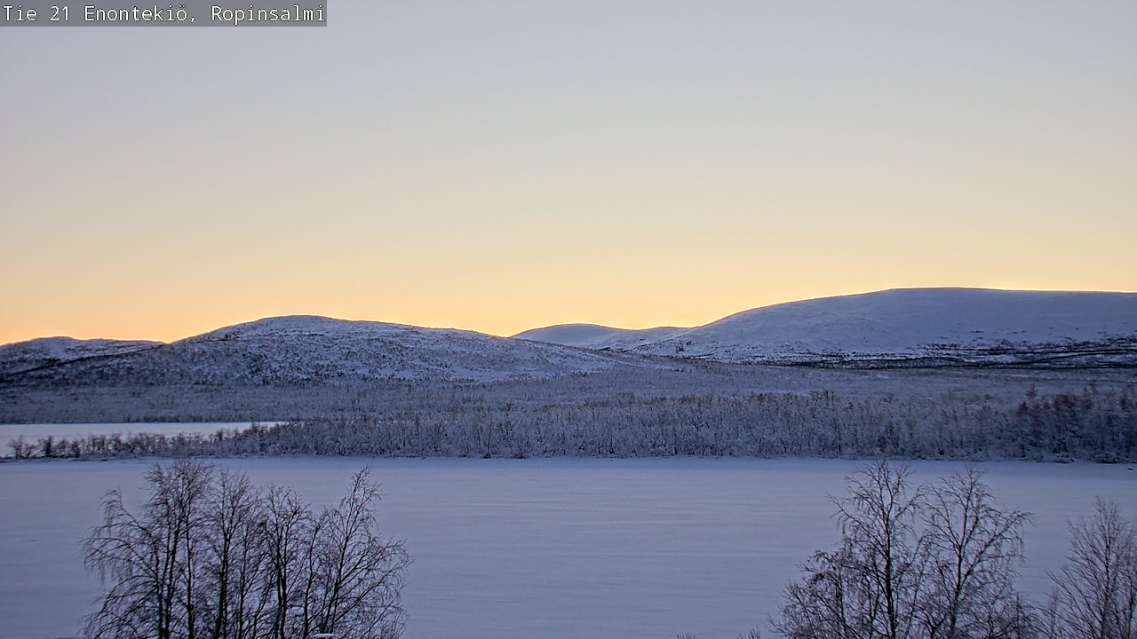 Weather Camera Image Road 21 Enontekiö, Ropinsalmi, Enontekiö, Lappi