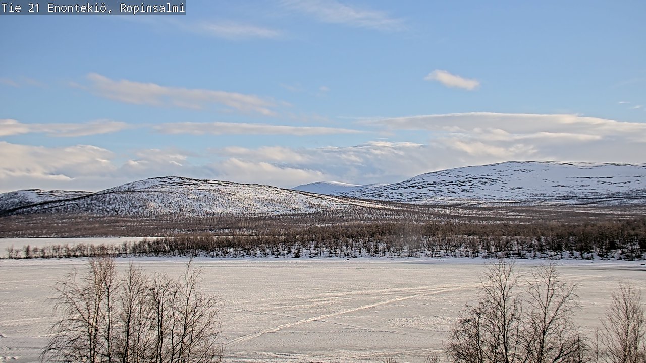 Weather Camera Image Väg 21 Enontekiö, Ropinsalmi, Enontekiö, Lappi
