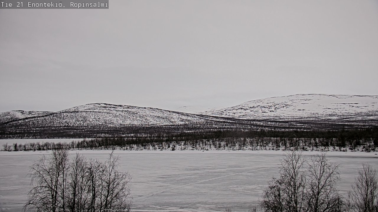 Weather Camera Image Väg 21 Enontekiö, Ropinsalmi, Enontekiö, Lappi