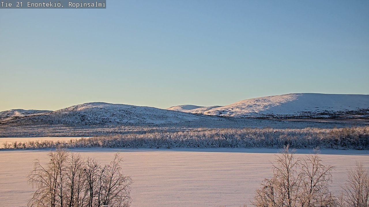 Weather Camera Image Road 21 Enontekiö, Ropinsalmi, Enontekiö, Lappi