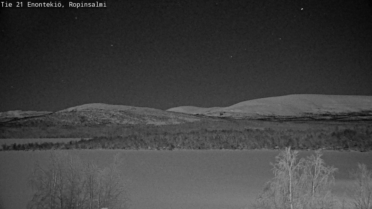 Weather Camera Image Road 21 Enontekiö, Ropinsalmi, Enontekiö, Lappi