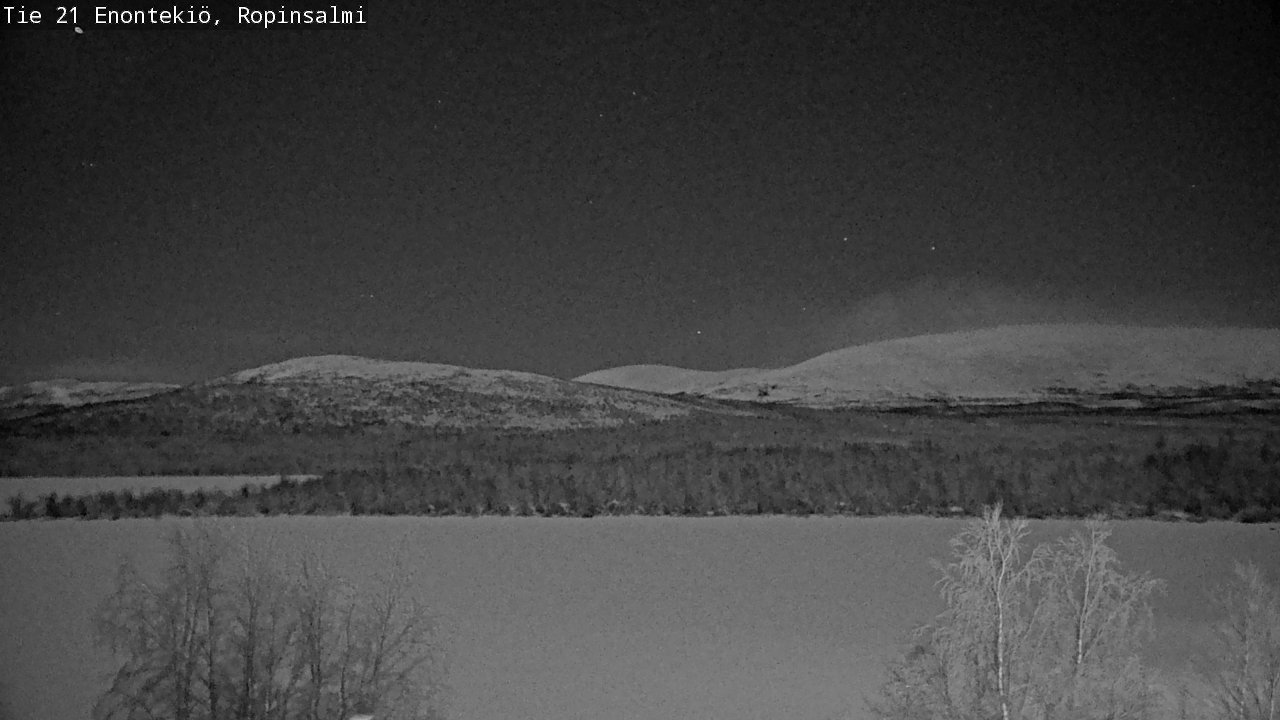 Weather Camera Image Road 21 Enontekiö, Ropinsalmi, Enontekiö, Lappi
