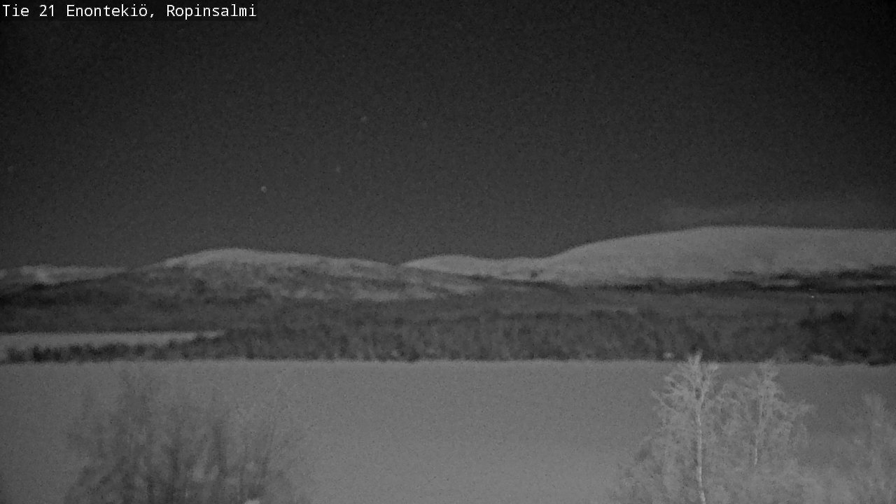 Weather Camera Image Road 21 Enontekiö, Ropinsalmi, Enontekiö, Lappi
