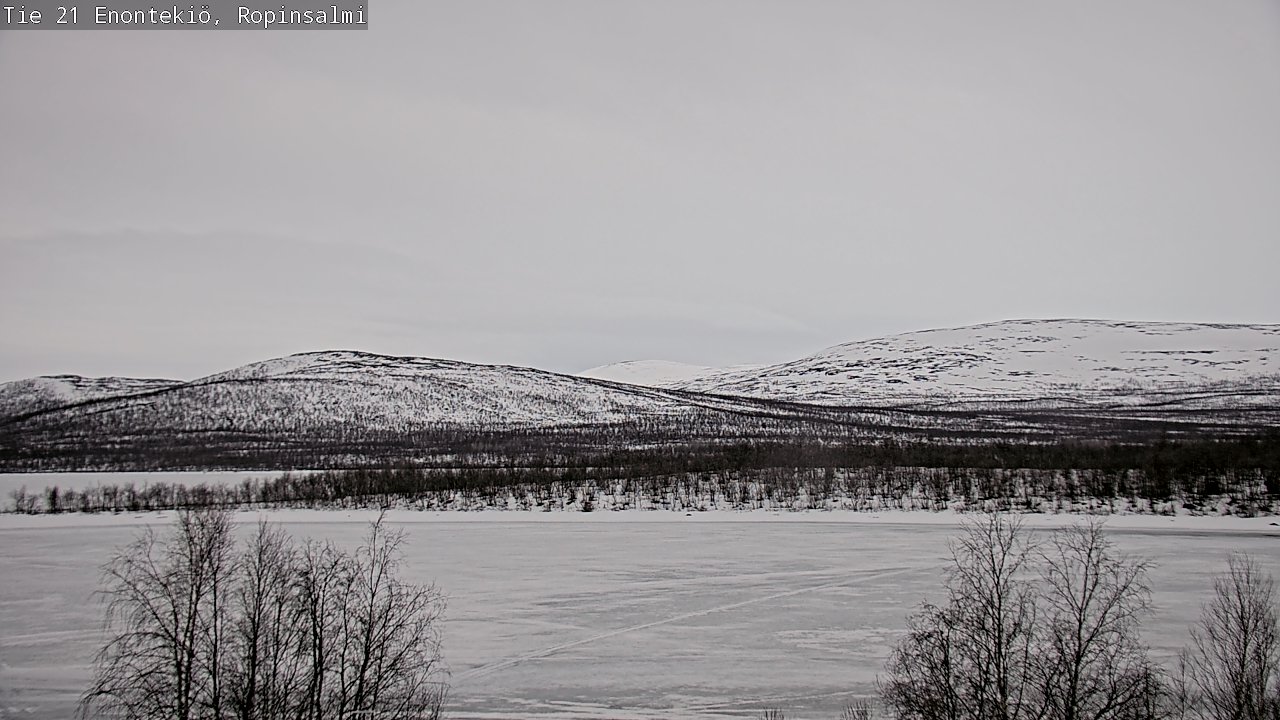 Weather Camera Image Väg 21 Enontekiö, Ropinsalmi, Enontekiö, Lappi