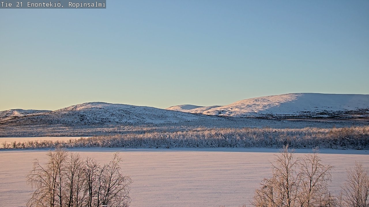 Weather Camera Image Road 21 Enontekiö, Ropinsalmi, Enontekiö, Lappi