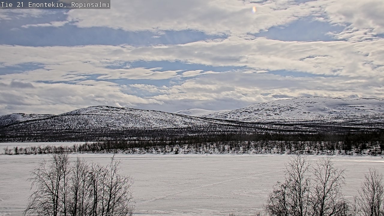Weather Camera Image Road 21 Enontekiö, Ropinsalmi, Enontekiö, Lappi