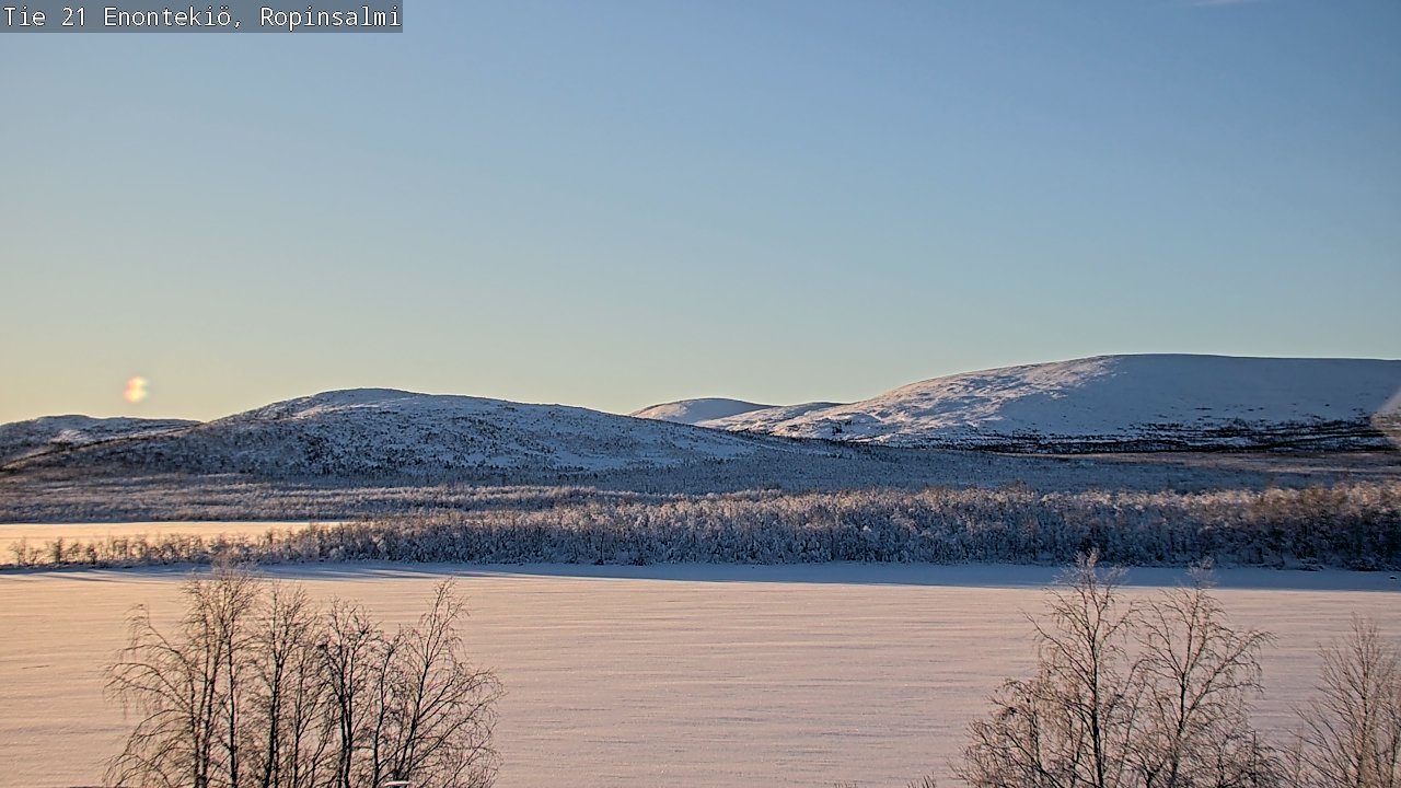 Weather Camera Image Road 21 Enontekiö, Ropinsalmi, Enontekiö, Lappi