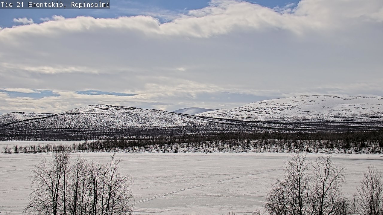 Weather Camera Image Road 21 Enontekiö, Ropinsalmi, Enontekiö, Lappi