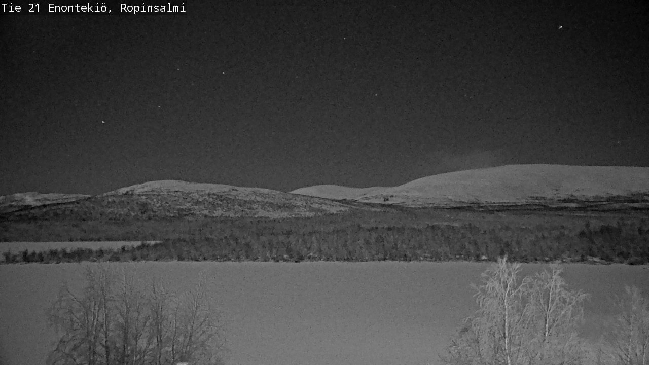 Weather Camera Image Road 21 Enontekiö, Ropinsalmi, Enontekiö, Lappi