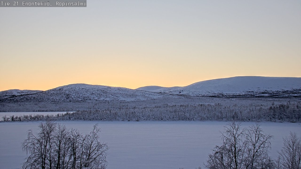 Weather Camera Image Road 21 Enontekiö, Ropinsalmi, Enontekiö, Lappi