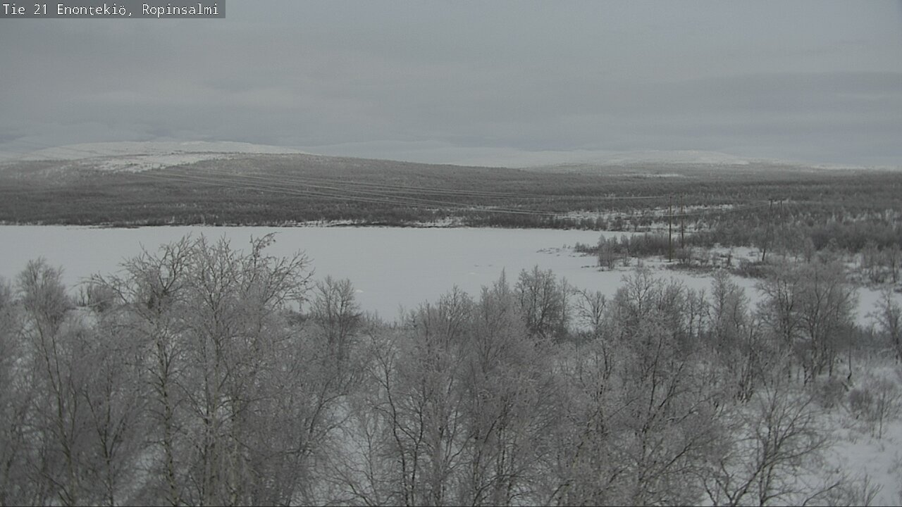 Weather Camera Image Väg 21 Enontekiö, Ropinsalmi, Enontekiö, Lappi