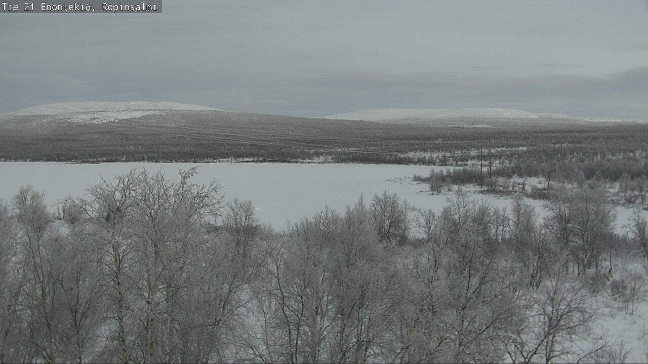 Weather Camera Image Väg 21 Enontekiö, Ropinsalmi, Enontekiö, Lappi
