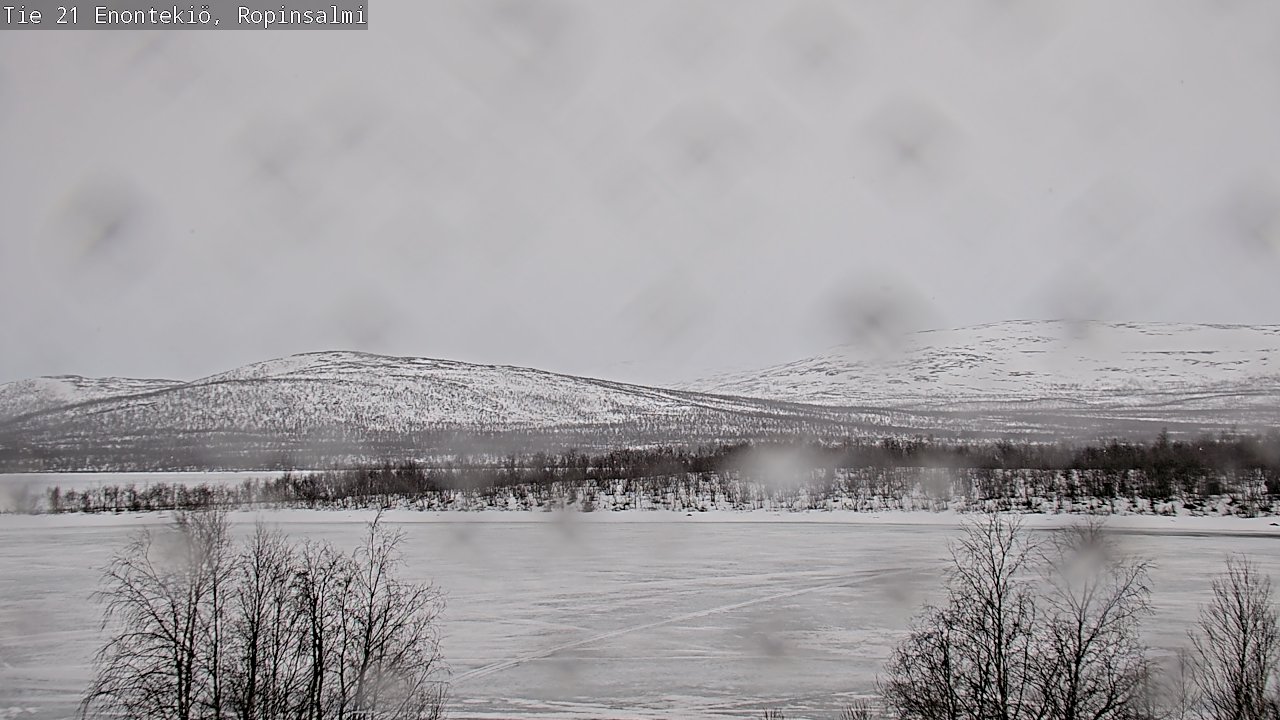 Weather Camera Image Road 21 Enontekiö, Ropinsalmi, Enontekiö, Lappi