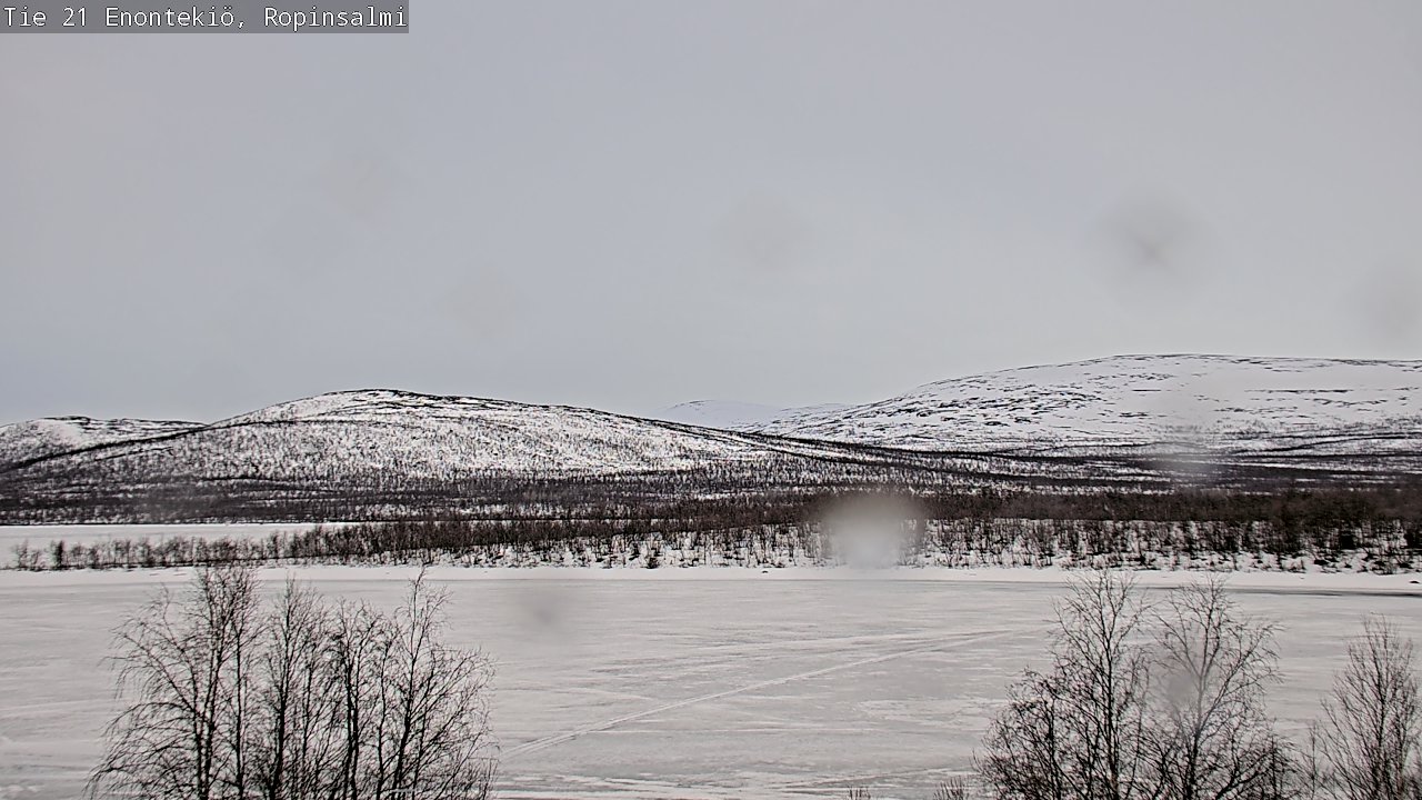 Weather Camera Image Road 21 Enontekiö, Ropinsalmi, Enontekiö, Lappi