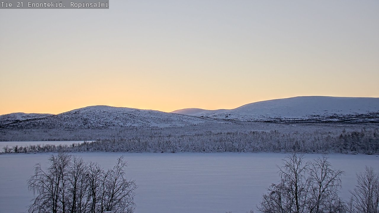 Weather Camera Image Road 21 Enontekiö, Ropinsalmi, Enontekiö, Lappi