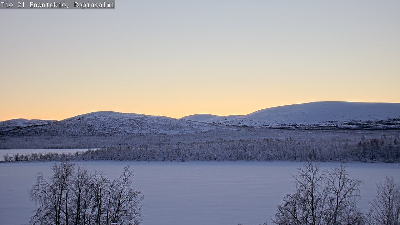 Weather Camera Image Road 21 Enontekiö, Ropinsalmi, Enontekiö, Lappi